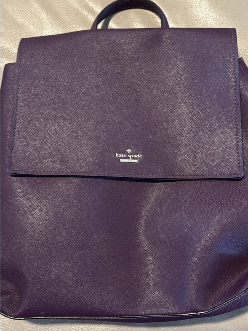 kate spade Purple Saffiano Leather Backpack